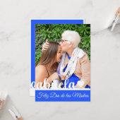 Feliz Dia de las Madres Abuela Flat Greeting Card Karte (Vorderseite/Rückseite Beispiel)