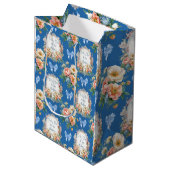 Feliz Dia De Las Madres Azul Ceruleo Mittlere Geschenktüte (Vorderseite Schrägansicht)