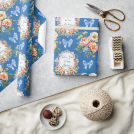 Feliz Dia De Las Madres Azul Geschenkpapier