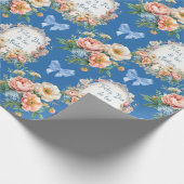 Feliz Dia De Las Madres Azul Geschenkpapier (Ecke)