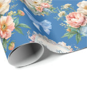 Feliz Dia De Las Madres Azul Geschenkpapier (Rolleneckpunkt)