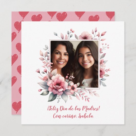 Feliz Día de las Madres Custom Foto Spanisch (Vorne/Hinten)