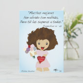 Feliz Día de las Madres Dankeskarte (Stehend Vorderseite)