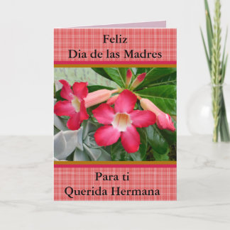 Feliz Dia de las Madres Querida Hermana 321 Karte