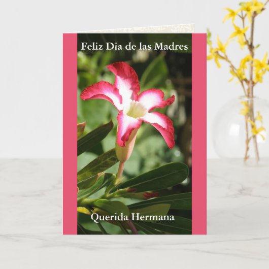 Feliz Dia de las Madres Querida Hermana Karte (Gelbe Blume)
