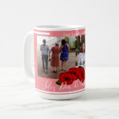 Feliz Día de Las Madres Rose Soft Coral Kaffeetasse (Vorderseite Links)