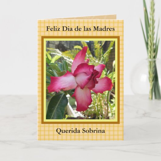 Feliz Dia de las Madres Sobrina 421 Karte (Vorderseite)