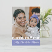 Feliz Dia de las Madres Spanische Flachgrüßkarte Karte (Stehend Vorderseite)