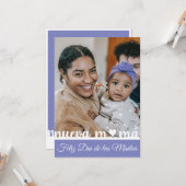 Feliz Dia de las Madres Spanische Flachgrüßkarte Karte (Vorderseite/Rückseite Beispiel)