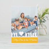 Feliz Dia de las Madres Spanische Flachgrüßkarte Karte (Stehend Vorderseite)