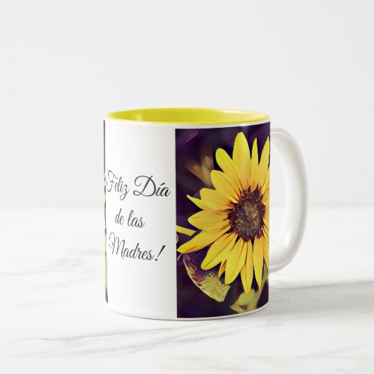 Feliz Día de las Madres taza de café Zweifarbige Tasse (VorderseiteRechts)