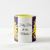 Feliz Día de las Madres taza de café Zweifarbige Tasse (Mittel)