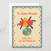 Feliz Día de las Madres | Te Amo Mamá Dankeskarte (Vorne/Hinten)