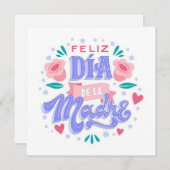 Feliz Dia De Le Madre Feiertagskarte (Vorne/Hinten)