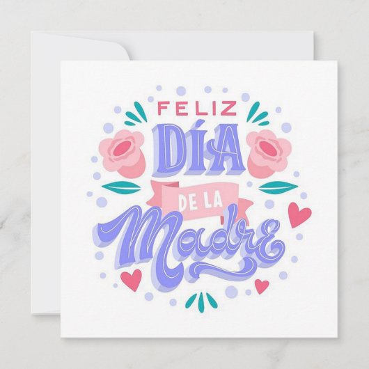 Feliz Dia De Le Madre Feiertagskarte (Vorderseite)
