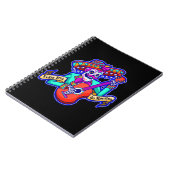 Feliz Dia De Muertos mit Skeleton Gitarre spielen Notizblock (Linke Seite)