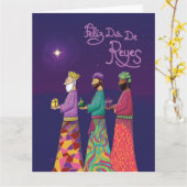 Feliz Día de Reyes / Happy Three Kings Day Karte (Gelbe Blume)