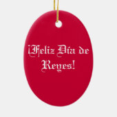 ¡Feliz Día de Reyes! Keramik Ornament (Hinten)