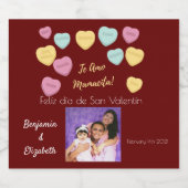 Felíz día de San Valentín Red Te Amo Mamacita Bierflaschenetikett (Einzelnes Label)