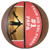 Feliz Dia Del Padre #1 Papa Custom Foto Basketball (Vertikal)