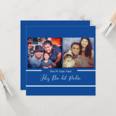 Feliz día del Padre Super Papá Spanisch Karte (Vorderseite/Rückseite Beispiel)