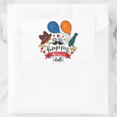 feliz-dia-padre rechteckiger aufkleber (Tasche)