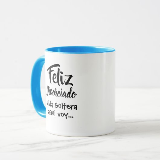 feliz Divorciado Tasse (Vorderseite Links)