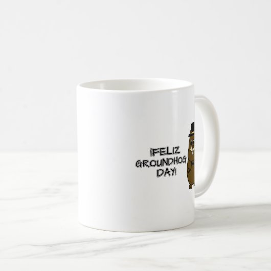 Feliz Groundhog Day! Kaffeetasse (VorderseiteRechts)