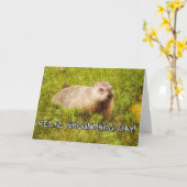 Feliz Groundhog Day! Karte (Gelbe Blume)
