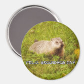 Feliz Groundhog Day Magnet (Vorderseite/Rückseite)
