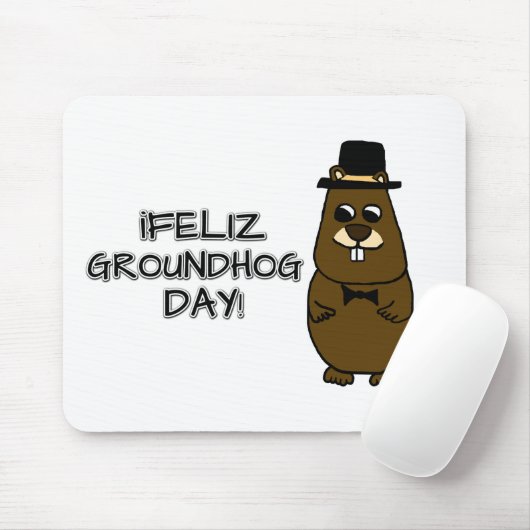 Feliz Groundhog Day! Mousepad (Mit Mouse)