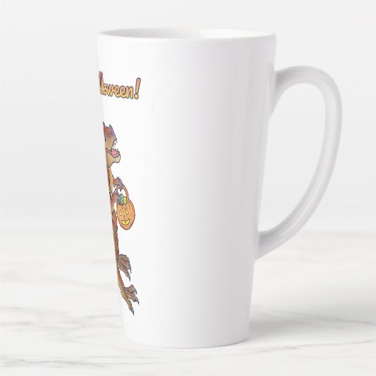 Feliz Halloween Dinosaur Tasse Large (Rechts)