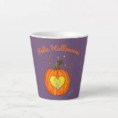 Feliz Halloween Kürbis Tasse (Vorderseite)