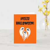 Feliz Halloween (Spanisches Halloween) Karte (Gelbe Blume)