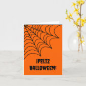 Feliz Halloween (Spanisches Halloween) Karte (Gelbe Blume)