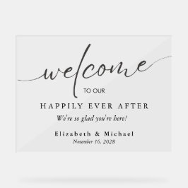 Feliz Inmediatamente Después De Que El Boda De Oro Acrylschild