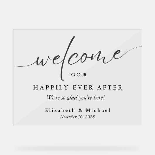 Feliz Inmediatamente Después De Que El Boda De Oro Acrylschild (Vorderseite)