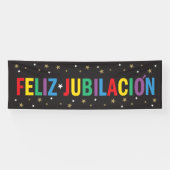 Feliz Jubilacion glücklicher Ruhestand auf Banner (Horizontal)