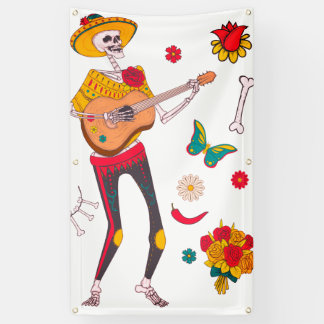 FELIZ MUERTOS BANNER W/ GROMMETS