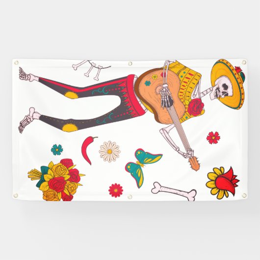 FELIZ MUERTOS BANNER W/ GROMMETS (Horizontal)