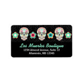Feliz Muertos - Custom Sugar Skull Address Labels Adressaufkleber (Vorne)