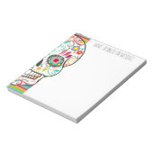 Feliz Muertos - Custom Sugar Skull Notepad Notizblock (Rotiert)