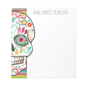 Feliz Muertos - Custom Sugar Skull Notepad Notizblock