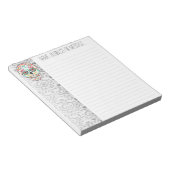Feliz Muertos - Custom Sugar Skull Notepad Notizblock (angewinkelt)