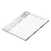Feliz Muertos - Custom Sugar Skull Notepad Notizblock (Rotiert)