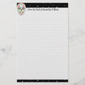 Feliz Muertos - Custom Sugar Skull Stationierung Briefpapier (Vorderseite)
