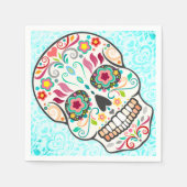 Feliz Muertos - Festival Sugtive Skull Paper Napki Serviette (Vorderseite)