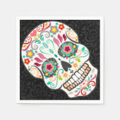 Feliz Muertos - Festival Sugtive Skull Paper Napki Serviette (Vorderseite)