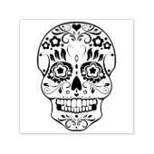 Feliz Muertos Festive Sugar Skull Self-Ink Briefma Permastempel (Design)