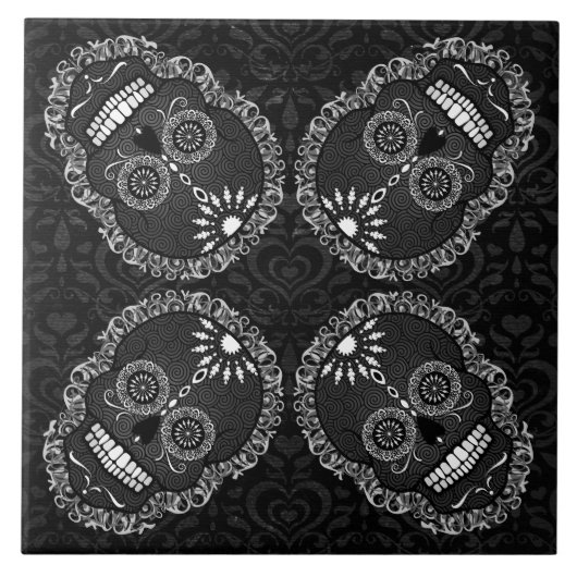 Feliz Muertos - festliche Fliese (Vorderseite)